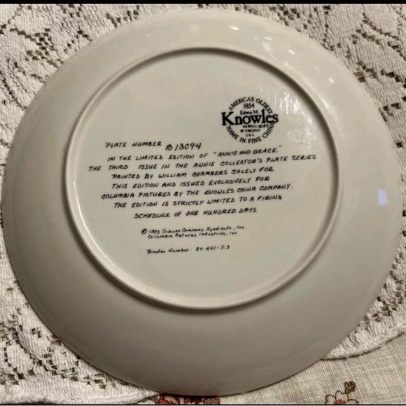 Knowles Annie Decorative Plates Set with Red, Blue, and Brown Accents - Picture 3 of 9